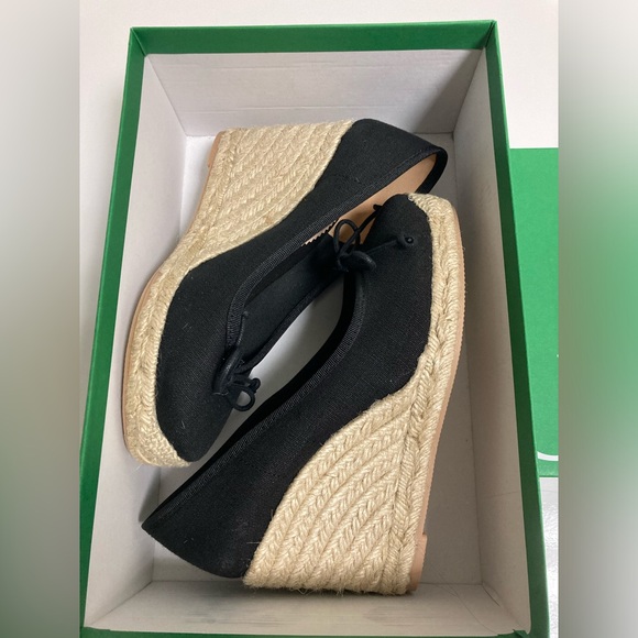 J.Crew Seville Made-in-Spain Espadrille Wedges - Black (NEW) - Picture 7 of 7